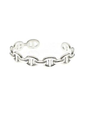 Hermes Bracelet Bangle Silver